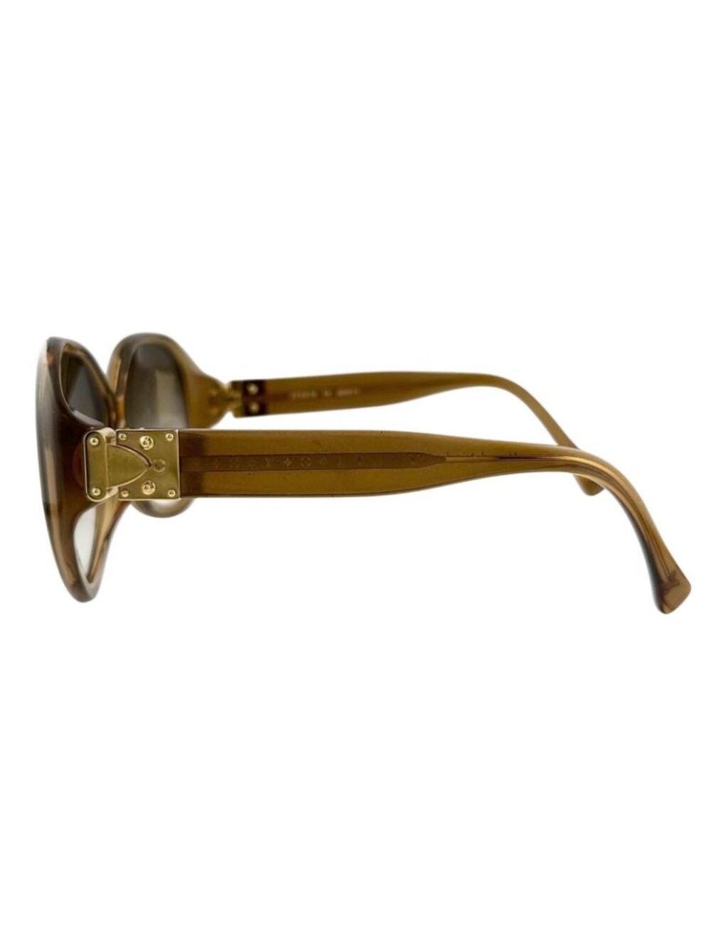 Louis Vuitton Oversize Acetate Gold Brown Sunglasses Eyewear - Picture 3 of 12